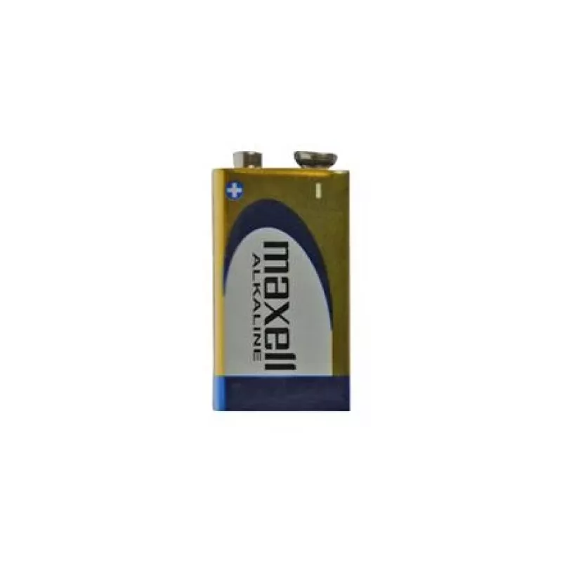Single-use alkaline 9V battery MAXELL, 1.5 V, prismatic 9V, 1 pc, blister pack