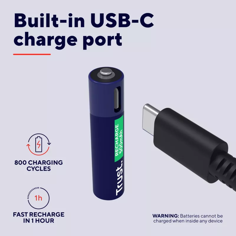 Trust 25671 household battery Rechargeable battery AAA