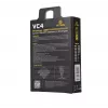 Battery charger XTAR VC4SL for Li‑ion, Ni‑MH, Ni‑Cd cells — 4‑bay, DC powered, compatible with 18650 and other cylindrical batteries, black