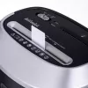 Paper shredder ActiveJet ASH-1201D, strip cut 5 x 38 mm, 22 cm entry, 12-sheet capacity, 25 L basket, P-3, black