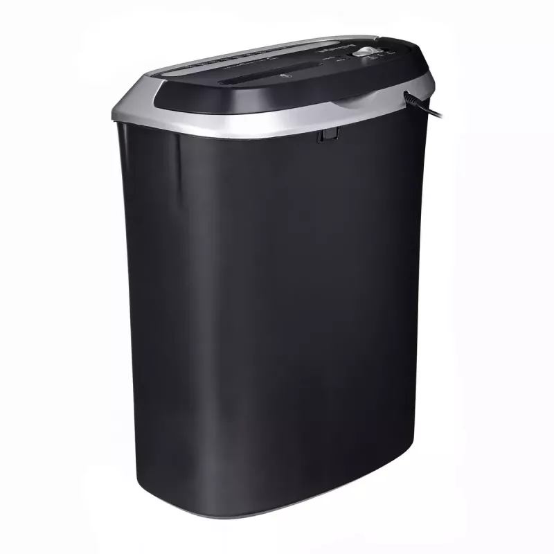 Paper shredder ActiveJet ASH-1201D, strip cut 5 x 38 mm, 22 cm entry, 12-sheet capacity, 25 L basket, P-3, black