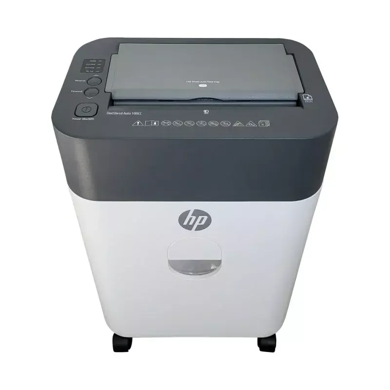 HP OneShred Auto 100CC paper shredder Cross shredding 68 dB 22 cm White