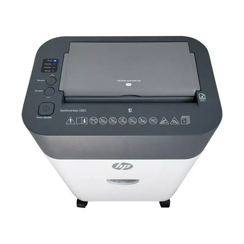 HP OneShred Auto 100CC paper shredder Cross shredding 68 dB 22 cm White