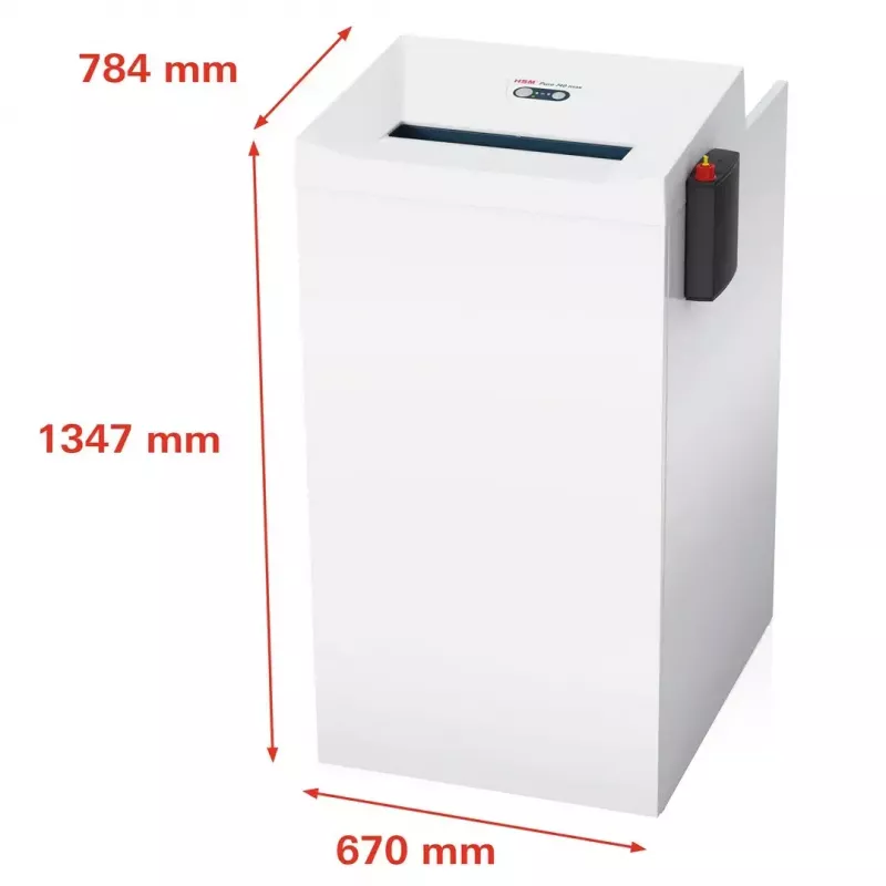 Paper shredder HSM PURE 740, cross-cut 4.5 x 30 mm, capacity 20–22 sheets