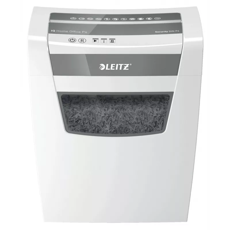 Leitz IQ Home Office Paper Shredder P4, Particle-cut shredding, 22 cm, 4 x 28 mm, 23 L, 225 sheets, 58 dB
