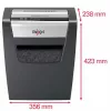 Paper shredder REXEL Momentum X410 — particle-cut P-4, 4 x 28 mm, 10-sheet capacity, 23 L basket, anti-jam