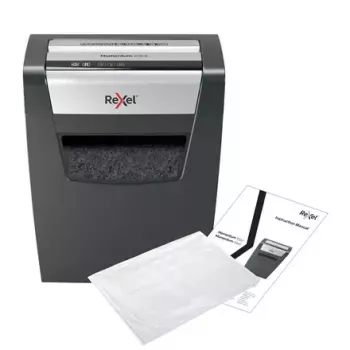 Paper shredder REXEL Momentum X312 — particle-cut P-3, 12-sheet capacity, 23 L bin, 5 x 42 mm
