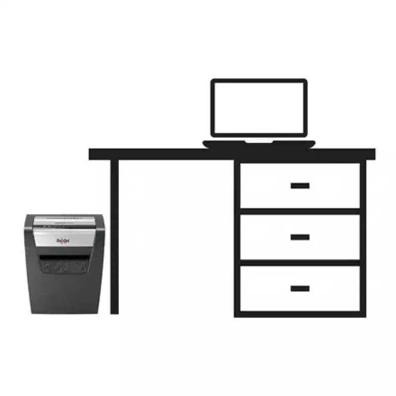 Paper shredder REXEL Momentum X312 — particle-cut P-3, 12-sheet capacity, 23 L bin, 5 x 42 mm