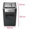 Shredder REXEL Momentum X312-SL — particle-cut 5 x 42 mm, 12-sheet capacity, 23 L basket, buttons control