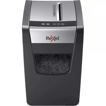 Shredder REXEL Momentum X312-SL — particle-cut 5 x 42 mm, 12-sheet capacity, 23 L basket, buttons control
