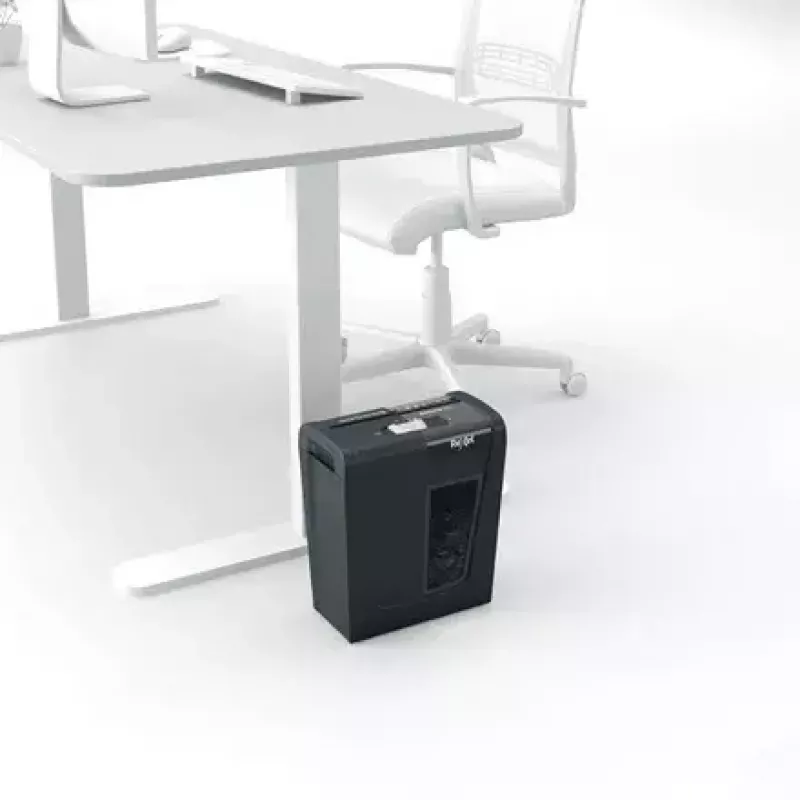Paper shredder REXEL Secure S5 — strip shredder, 5-sheet capacity, 6 mm cut, 10 L bin, P-2 security, black