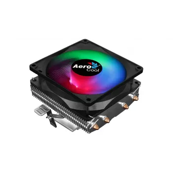 CPU Cooler AEROCOOL Air Frost 4 — 4 heat pipes, 90 mm fan, TDP 125 W, Aluminium fins, Black