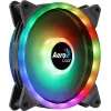 Aerocool DUO14 PC Fan 14cm ARGB LED Dual Ring Antivibration 6 Pins Black