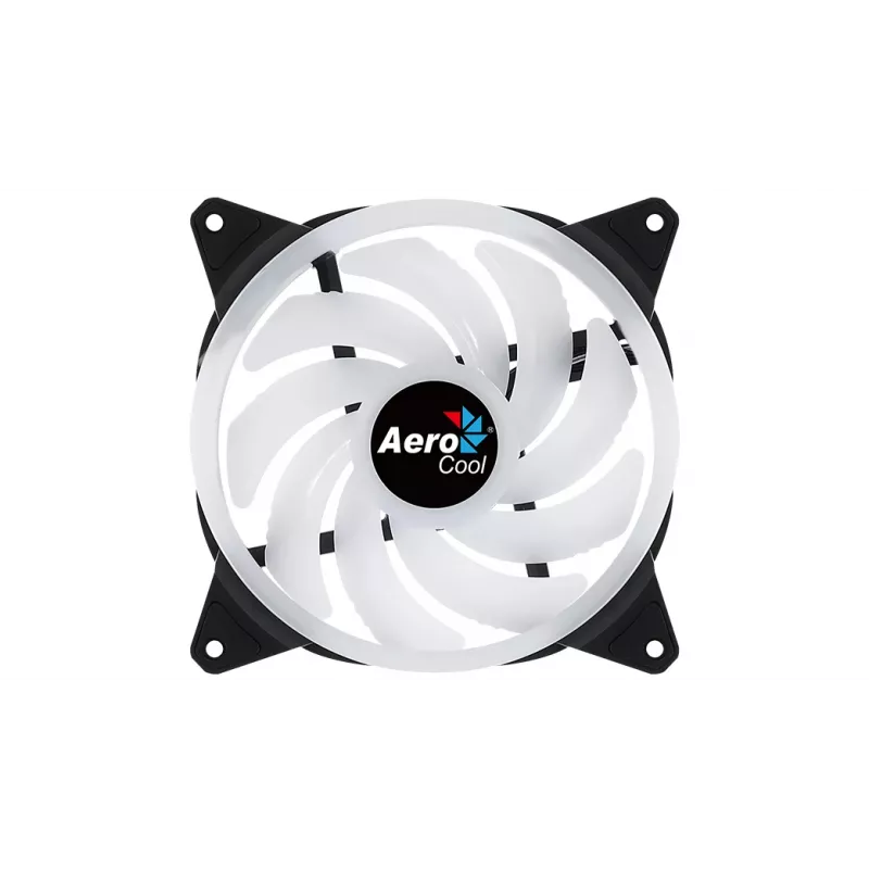Aerocool DUO14 PC Fan 14cm ARGB LED Dual Ring Antivibration 6 Pins Black