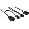 Aerocool MIRAGE12PRO Kit 3xFan PC 12cm ARGB 6 Pins Hub Silent Black
