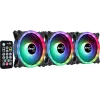 Aerocool DUO12PRO Kit 3xFan 12cm ARGB LED Dual Ring Antivibration 6 Pins Black