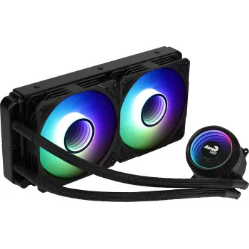 Aerocool MIRAGEL240 CPU Liquid Cooled 2x 12cm ARGB Fan TDP 400W Black