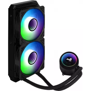 Aerocool MIRAGEL240 CPU Liquid Cooled 2x 12cm ARGB Fan TDP 400W Black