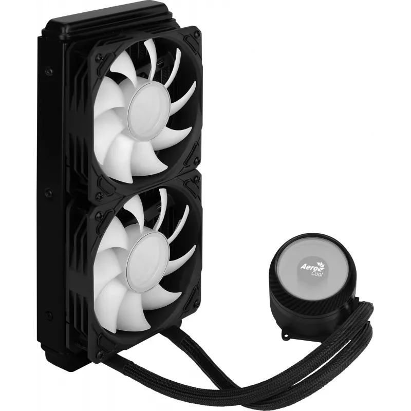 Aerocool MIRAGEL240 CPU Liquid Cooled 2x 12cm ARGB Fan TDP 400W Black