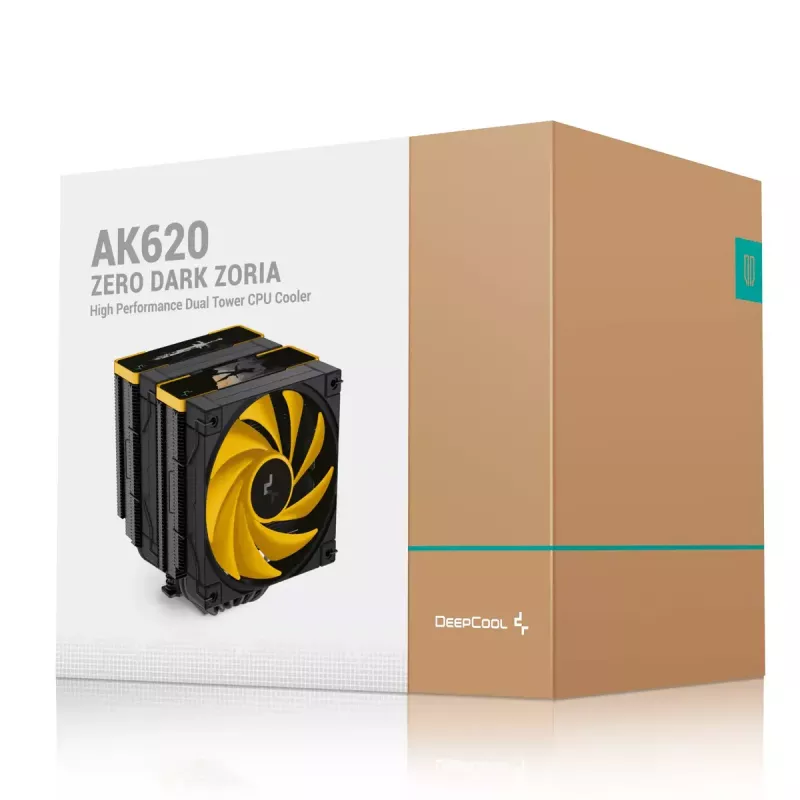 Air cooler DeepCool AK620 Zero Dark Zoria 12 cm Black Yellow