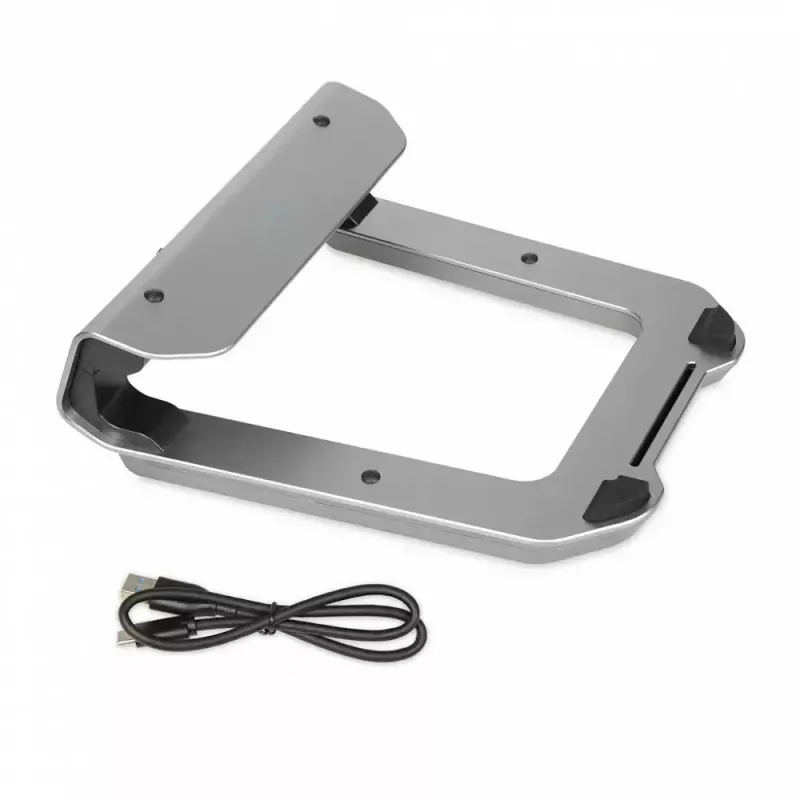 Laptop cooling stand IBOX NC06 for up to 17.3 inch – aluminium, adjustable height, 4 USB ports, quiet fans