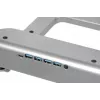 Laptop cooling stand IBOX NC06 for up to 17.3 inch – aluminium, adjustable height, 4 USB ports, quiet fans