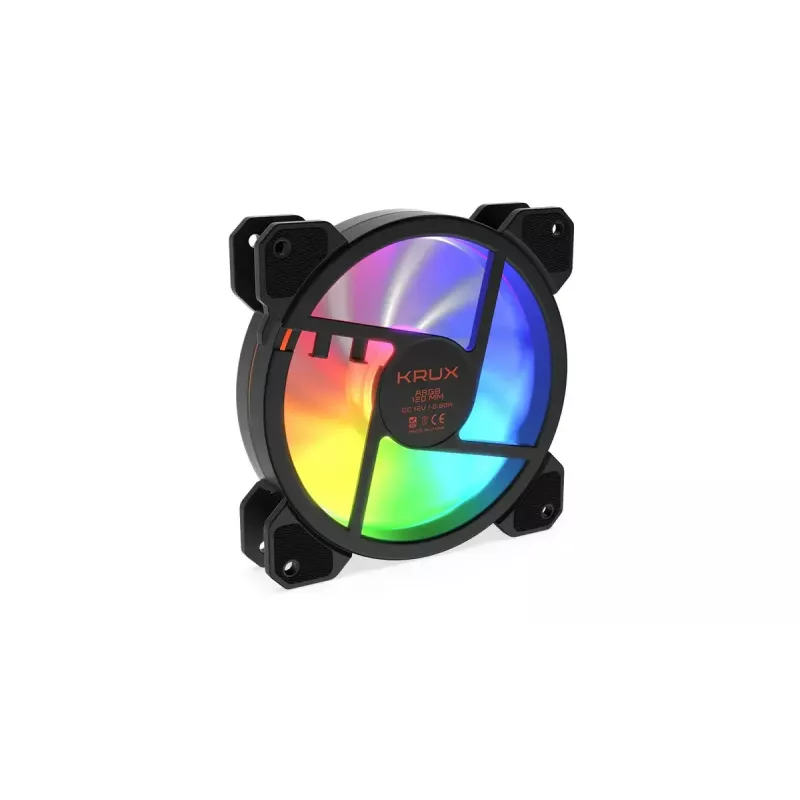 Case fan KRUX KRX0067 120mm ARGB LUNAR 120, 1200 RPM, hydraulic bearing, 12 V, 5 V LED, 3-pin connector, anti-vibration