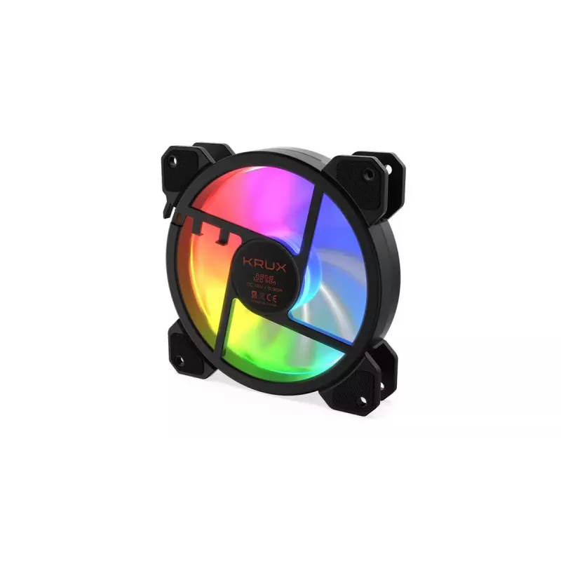 Case fan KRUX KRX0067 120mm ARGB LUNAR 120, 1200 RPM, hydraulic bearing, 12 V, 5 V LED, 3-pin connector, anti-vibration