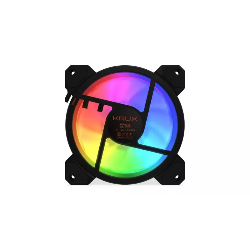 Case fan KRUX KRX0067 120mm ARGB LUNAR 120, 1200 RPM, hydraulic bearing, 12 V, 5 V LED, 3-pin connector, anti-vibration