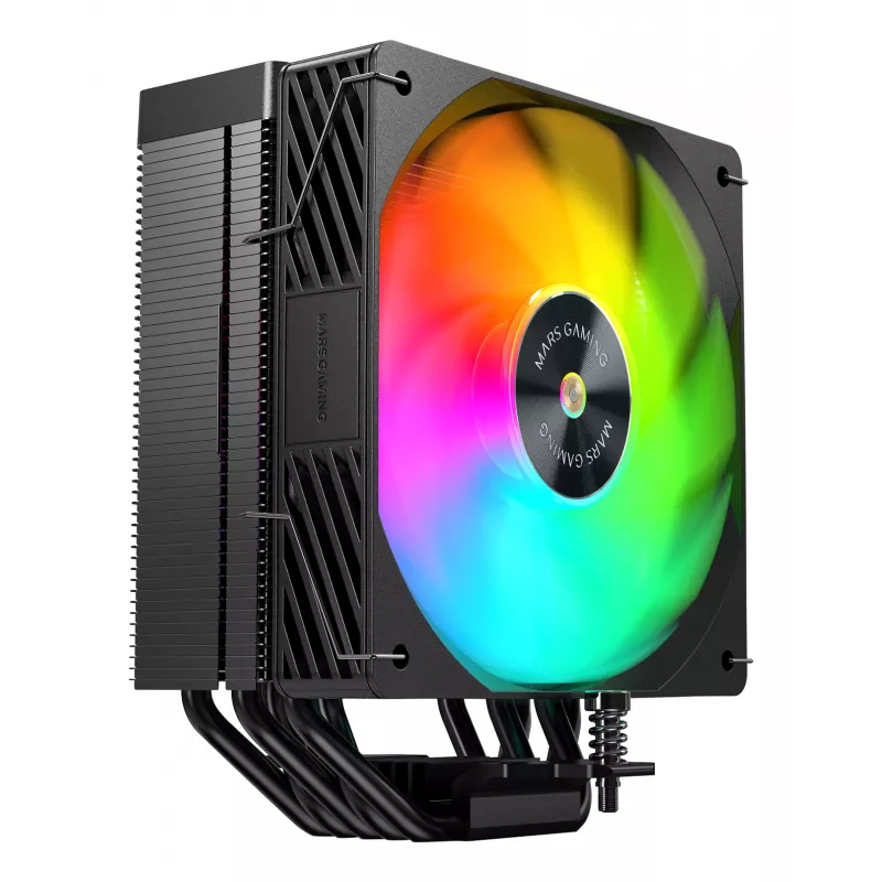 Mars Gaming MCPUX5ARGB computer cooling system Processor Air cooler 12 cm Black 1 pc(s)