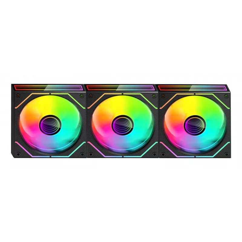 Mars Gaming MF3DPROKIT computer cooling system Computer case Fan 12 cm Black