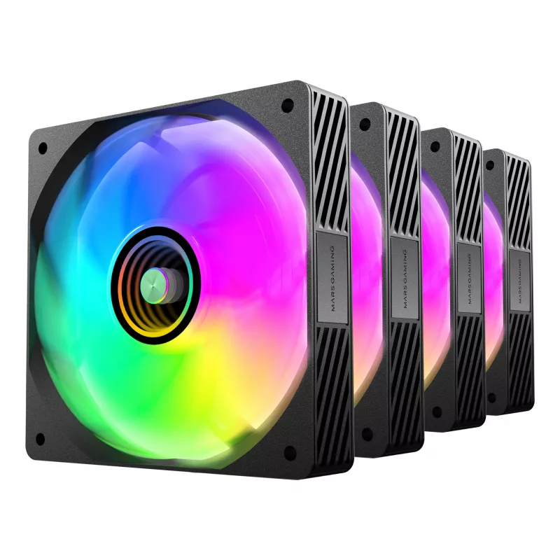 Mars Gaming MFSI4KIT computer cooling system Computer case Fan 12 cm Black