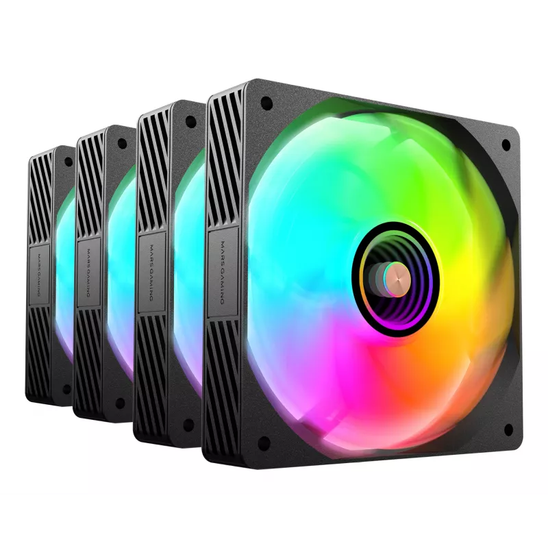 Mars Gaming MFSI4KIT computer cooling system Computer case Fan 12 cm Black