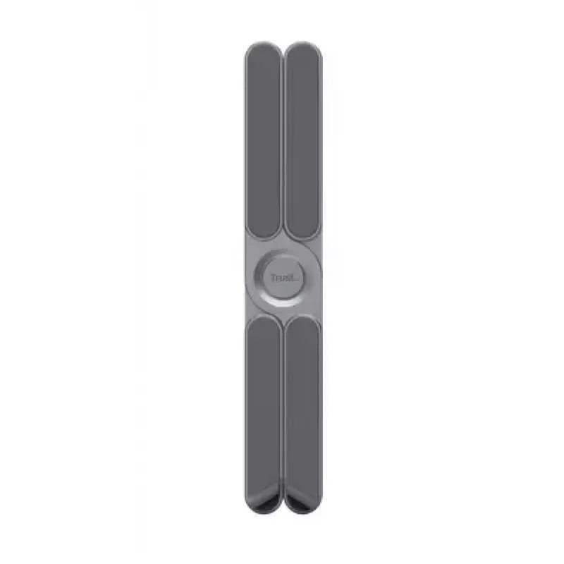 Laptop stand TRUST Macy Foldable aluminium, grey — 280 mm height, 23×46 mm base, 20 kg capacity
