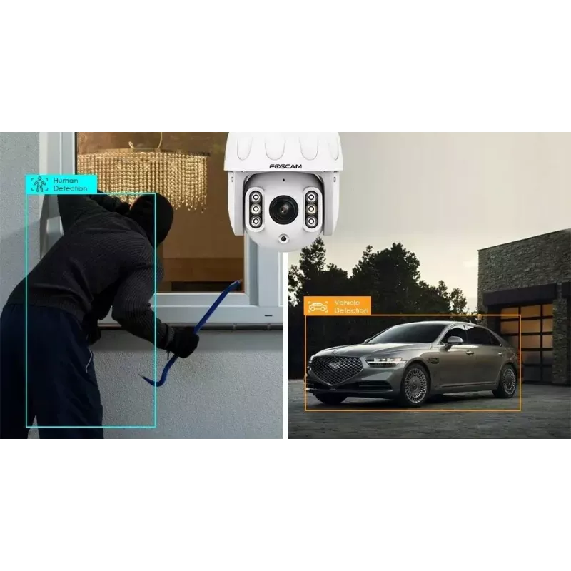 IP PTZ security camera Foscam SD8EP — 8 MP, 4x optical zoom, 6x digital, 355° pan, 90° tilt, IP66, outdoor, white