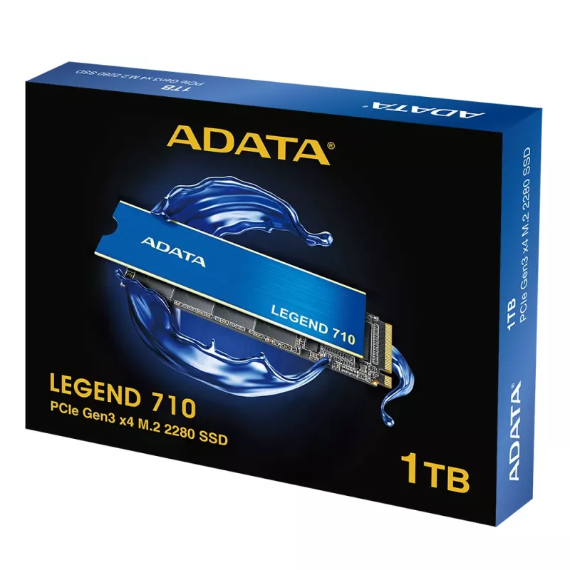 SSD M.2 ADATA LEGEND 710 1 TB PCIe 3.0 NVMe — 2400 MB/s read, 1800 MB/s write, 3D NAND, 2280