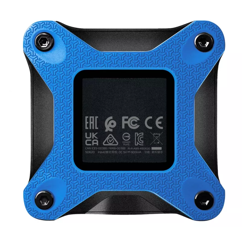 Portable SSD ADATA SD620 2 TB USB 3.2 Gen 2 (Micro‑B) Blue/Black — 520/460 MB/s, 80×80×15.2 mm