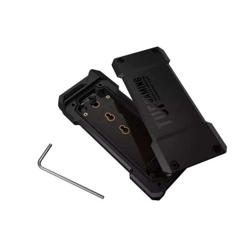 SSD enclosure ASUS ESD-T1A/BLK/G/AS — M.2 (SATA/PCIe) single-bay, USB-C 3.2 Gen2, 10 Gbit/s, black, key lock