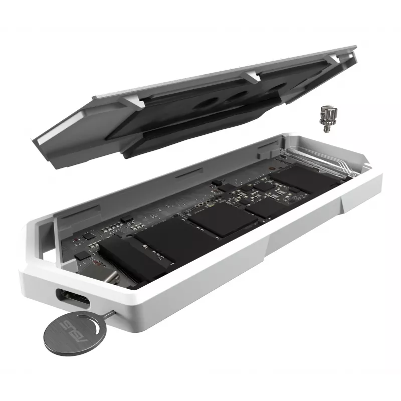 SSD enclosure ASUS ROG Strix Arion White Edition — M.2 PCIe, USB Type-C 10 Gbit/s, single-drive