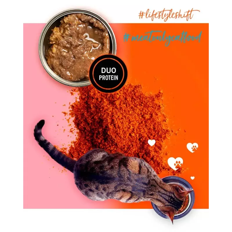 3Coty Turkey with Krill Wet Cat Food for Adult Cats, 80 g