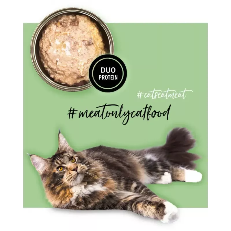 Wet cat food 3coty Chicken with goose 80 g pouch, complete adult feed, 19% protein, 12% fat, grain-free