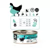 Wet cat food 3coty Chicken with duck for kittens 80 g pouch, complete feed, protein 20%, fat 9%