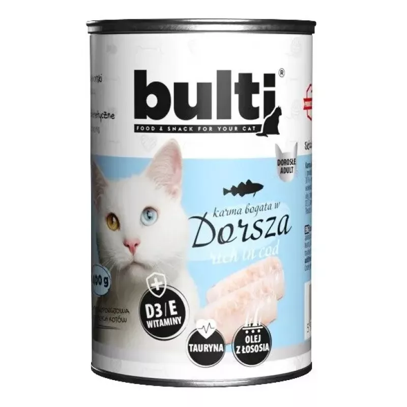 BULTI Rich in Cod Wet Cat Food, 400 g