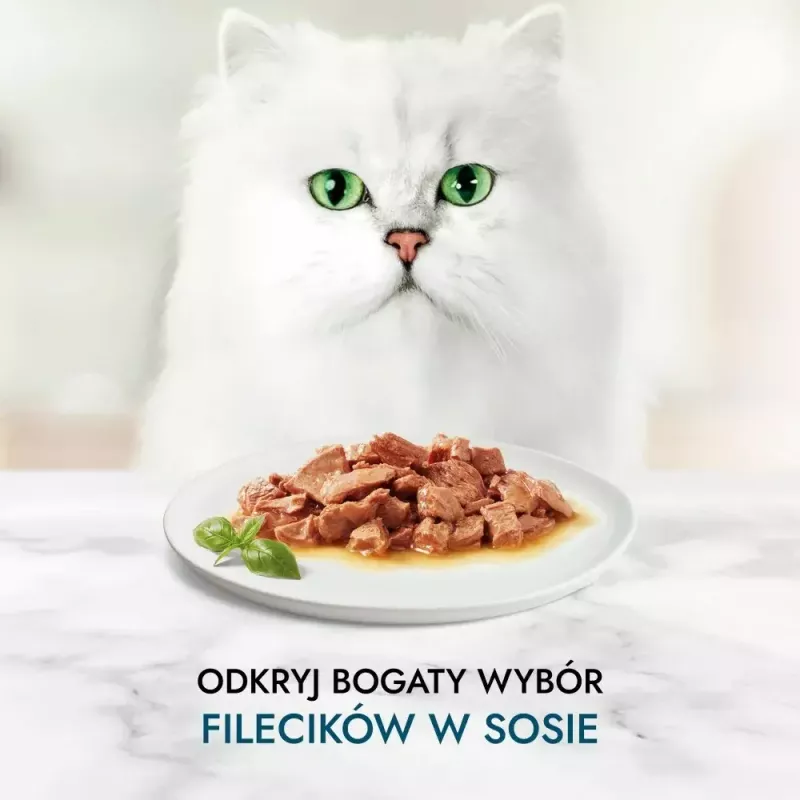 Wet cat food Purina Nestlé GOURMET Perle Mini fillets in sauce, sachets 60 x 85 g, adult cats, 80% moisture