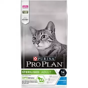 Dry cat food Purina Pro Plan Sterilised OPTIrenal Adult Rabbit 1.5 kg — renal support, 41% protein, 12% fat