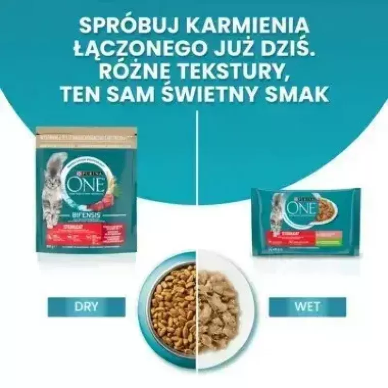 Dry cat food Purina Nestlé One Sterilcat Beef 9.75 kg — adult sterilized cats, 37% protein