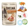 Wet cat food SHELMA Rich in turkey in sauce 85 g — adult, gluten-free, suitable for food allergies