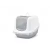 Hooded litter box Savic Nestor Jumbo Grey White 665×485×465 mm, plastic, height 465 mm
