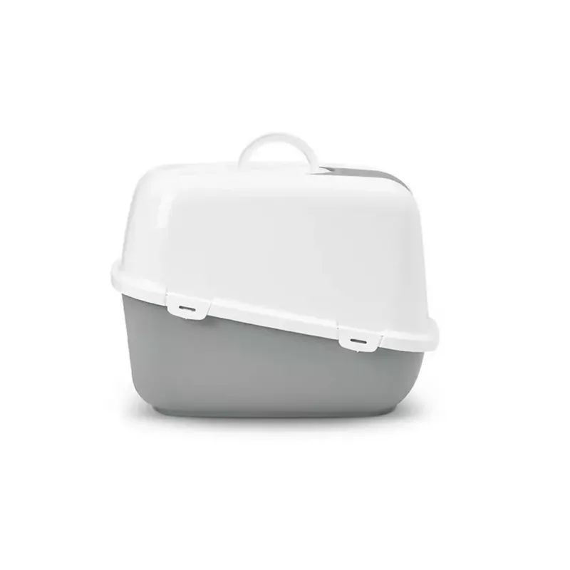 Hooded litter box Savic Nestor Jumbo Grey White 665×485×465 mm, plastic, height 465 mm