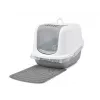 Hooded litter box Savic Nestor Jumbo Grey White 665×485×465 mm, plastic, height 465 mm